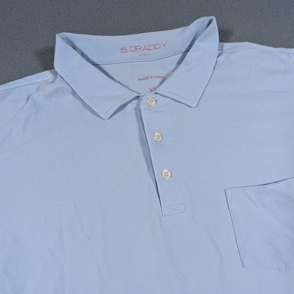 B. Draddy Polo Shirt Mens Size XL Pima Cotton Short Sleeve Pocket